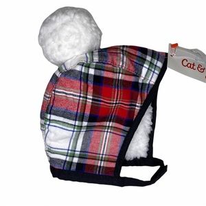 Cat & Jack Plaid Pom Bonnet